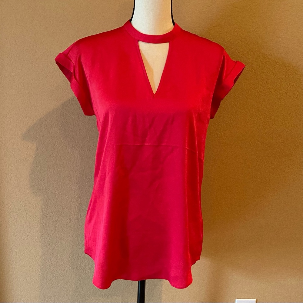 Express Satin Choker Neck Gramercy Tee